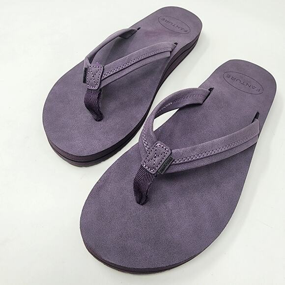 Fanture Flip-Flops Women EU41/US10 Purple Comfort Sandals Soft Fabric & Insole - Picture 2 of 9